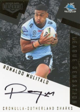 2022 NRL Elite League Sensations Black - LSB04 Ronaldo Mulitalo Cronulla Sharks