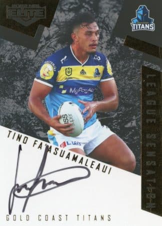 2022 NRL Elite League Sensations Black - LSB05 Tino Fa'asuamaleuai Gold Coast Titans