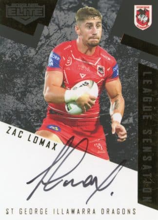 2022 NRL Elite League Sensations Black - LSB13 Zac Lomax St George Dragons