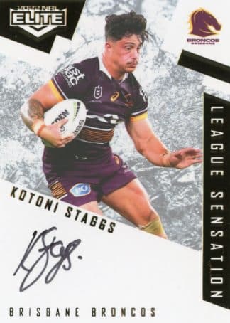 2022 NRL Elite League Sensations White - LS01 Kotoni Staggs Brisbane Broncos