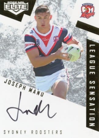 2022 NRL Elite League Sensations White - LS14 Joseph Manu Sydney Roosters