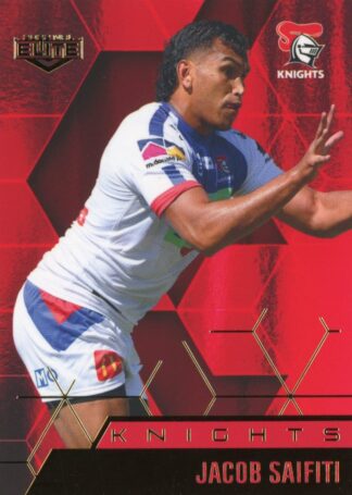 2022 NRL Elite Ruby Mojo - MR072 Jacob Saifiti Newcastle Knights