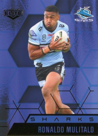 2022 NRL Elite Sapphire Mojo - MS034 Ronaldo Mulitalo Cronulla Sharks