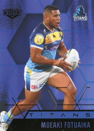 2022 NRL Elite Sapphire Mojo - MS042 Moeaki Fotuaika Gold Coast Titans
