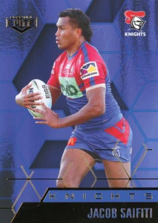 2022 NRL Elite Sapphire Mojo - MS072 Jacob Saifiti Newcastle Knights