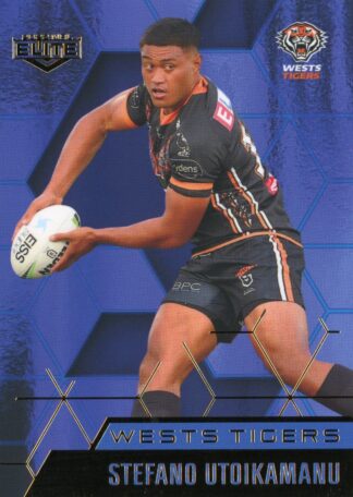 2022 NRL Elite Sapphire Mojo - MS144 Stefano Utoikamanu Wests Tigers