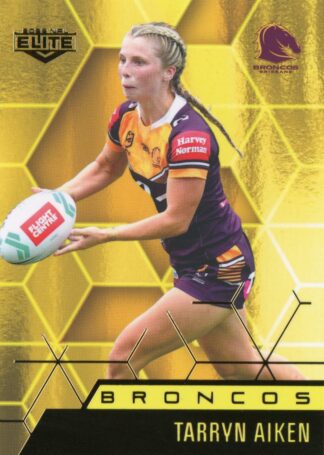 2022 NRL Elite Women Yellow Diamond Mojo - MWY02 Tarryn Aiken Brisbane Broncos