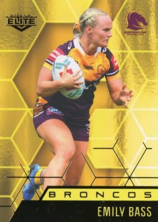2022 NRL Elite Women Yellow Diamond Mojo - MWY03 Emily Bass Brisbane Broncos