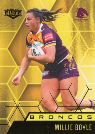 2022 NRL Elite Women Yellow Diamond Mojo - MWY04 Millie Boyle Brisbane Broncos