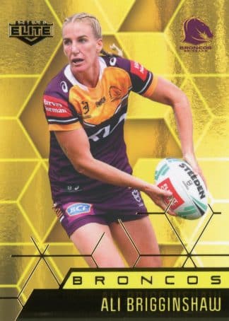 2022 NRL Elite Women Yellow Diamond Mojo - MWY05 Ali Brigginshaw Brisbane Broncos