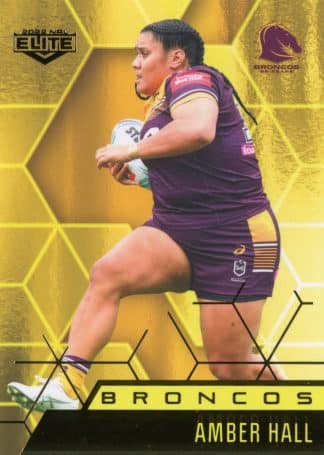 2022 NRL Elite Women Yellow Diamond Mojo - MWY08 Amber Hall Brisbane Broncos