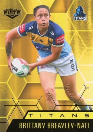 2022 NRL Elite Women Yellow Diamond Mojo - MWY11 Brittany Breayley-Nati Gold Coast Titans