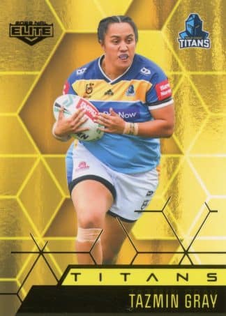 2022 NRL Elite Women Yellow Diamond Mojo - MWY15 Tazmin Gray Gold Coast Titans
