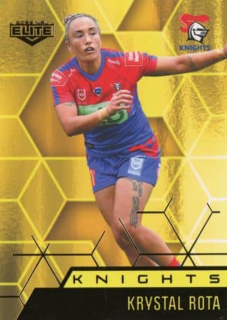 2022 NRL Elite Women Yellow Diamond Mojo - MWY23 Krystal Rota Newcastle Knights