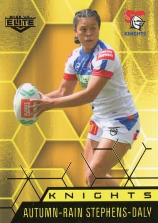 2022 NRL Elite Women Yellow Diamond Mojo - MWY24 Autumn-Rain Stephens-Daly Newcastle Knights
