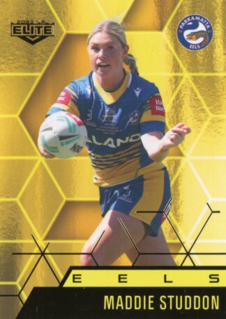 2022 NRL Elite Women Yellow Diamond Mojo - MWY34 Maddie Studdon Parramatta Eels
