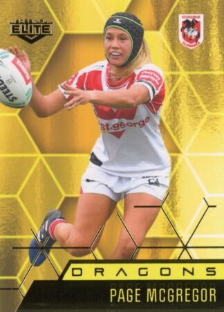 2022 NRL Elite Women Yellow Diamond Mojo - MWY43 Page McGregor St George Dragons