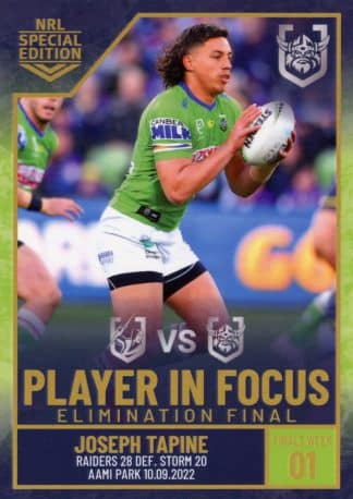 2022 NRL Player In Focus - Finals IFF02 Joseph Tapine Canberra Raiders