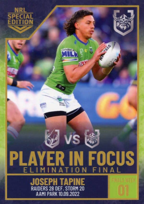 2022 NRL Player In Focus - Finals IFF02 Joseph Tapine Canberra Raiders