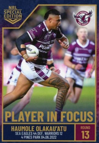 2022 NRL Player In Focus - IF13 Haumole Olakau'atu Manly Sea Eagles