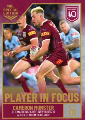 2022 NRL Player In Focus - SOO1 Cameron Munster Queensland Maroons