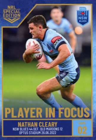 2022 NRL Player In Focus - SOO2 Nathan Cleary NSW Blues