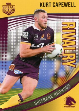 2022 NRL Rivalry Common Card - Base 01 Kurt Capewell Brisbane Broncos