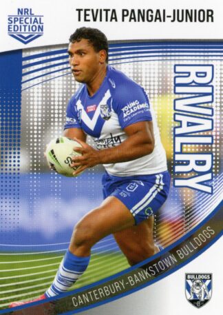 2022 NRL Rivalry Common Card - Base 09 Tevita Pangai Junior Canterbury Bulldogs