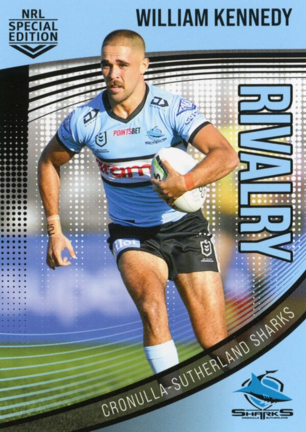 2022 NRL Rivalry Common Card - Base 12 William Kennedy Cronulla Sharks