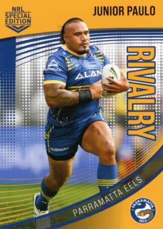 2022 NRL Rivalry Common Card - Base 30 Junior Paulo Parramatta Eels
