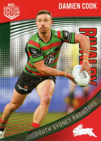 2022 NRL Rivalry Common Card - Base 34 Damien Cook South Sydney Rabbitohs