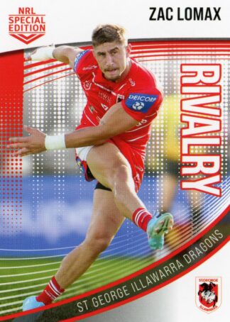 2022 NRL Rivalry Common Card - Base 38 Zac Lomax St George Dragons