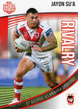 2022 NRL Rivalry Common Card - Base 39 Jaydn Su'a St George Dragons