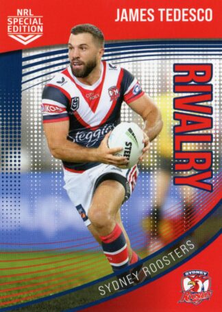 2022 NRL Rivalry Common Card - Base 42 James Tedesco Sydney Roosters