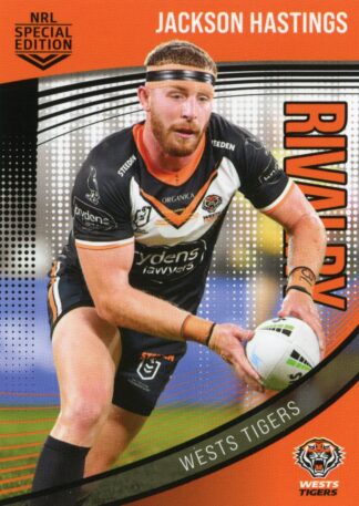 2022 NRL Rivalry Common Card - Base 47 Jackson Hastings Wests Tigers