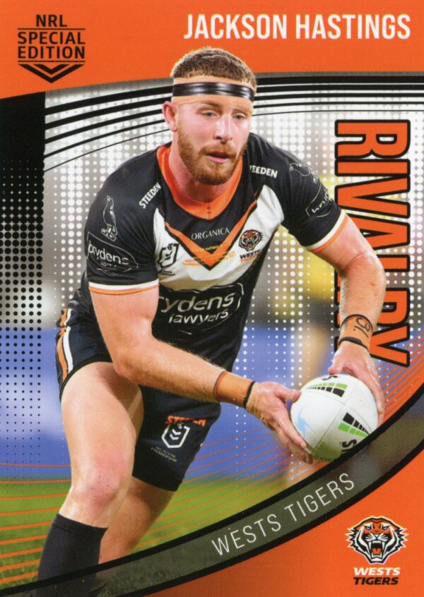 2022 NRL Rivalry Common Card - Base 47 Jackson Hastings Wests Tigers