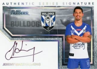 2022 NRL Traders Authentic Signature White - ASW03 Jeremy Marshall-King Canterbury Bulldogs
