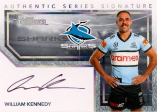 2022 NRL Traders Authentic Signature White - ASW04 William Kennedy Cronulla Sharks
