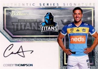 2022 NRL Traders Authentic Signature White - ASW05 Corey Thompson Gold Coast Titans