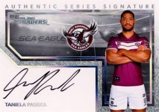 2022 NRL Traders Authentic Signature White - ASW06 Taniela Paseka Manly Sea Eagles