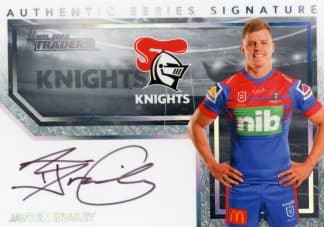 2022 NRL Traders Authentic Signature White - ASW08 Jayden Brailey Newcastle Knights