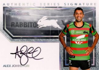 2022 NRL Traders Authentic Signature White - ASW12 Alex Johnston South Sydney Rabbitohs