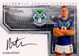 2022 NRL Traders Authentic Signature White - ASW15 Euan Aitken Warriors