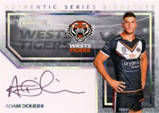 2022 NRL Traders Authentic Signature White - ASW16 Adam Doueihi Wests Tigers