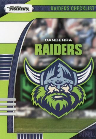 2022 NRL Traders Common Card - Base 011 Checklist Canberra Raiders