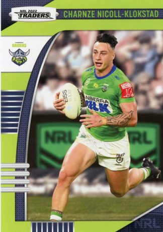 2022 NRL Traders Common Card - Base 013 Charnze Nicoll-Klokstad Canberra Raiders