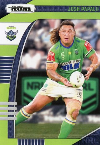 2022 NRL Traders Common Card - Base 014 Josh Papalii Canberra Raiders