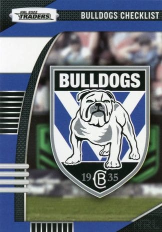 2022 NRL Traders Common Card - Base 021 Checklist Canterbury Bulldogs