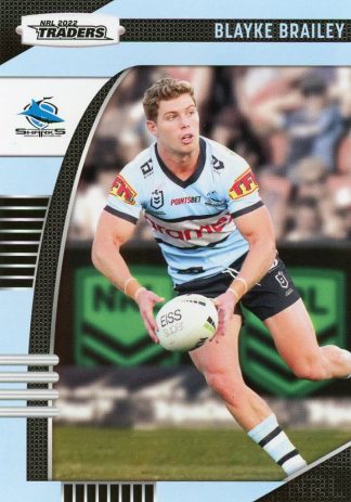 2022 NRL Traders Common Card - Base 032 Blayke Brailey Cronulla Sharks