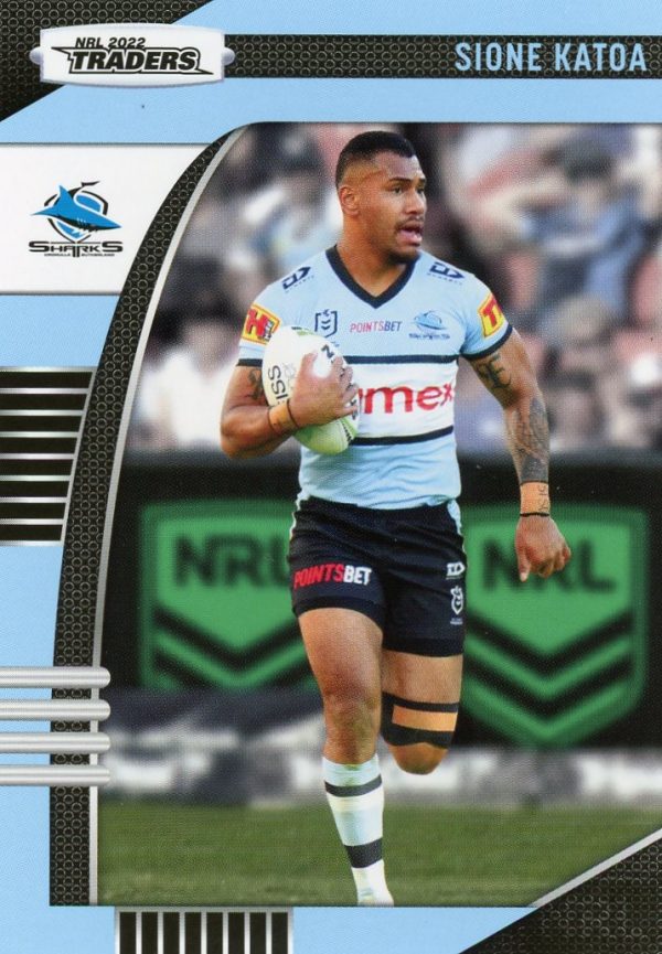 2022 NRL Traders Common Card - Base 034 Sione Katoa Cronulla Sharks